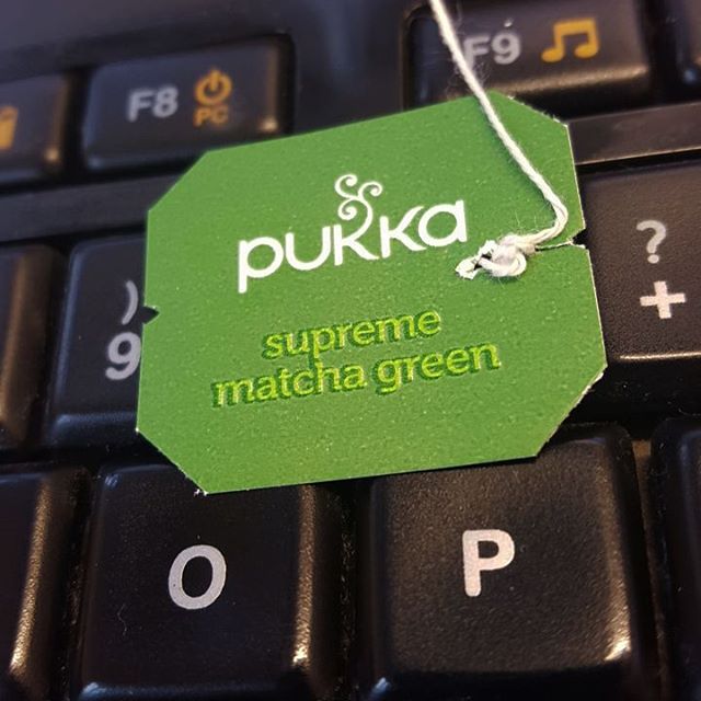 Found this at the office today. The trend is growing! #matcha #matchatea #pukka #pukkatea #teatime #chaitime